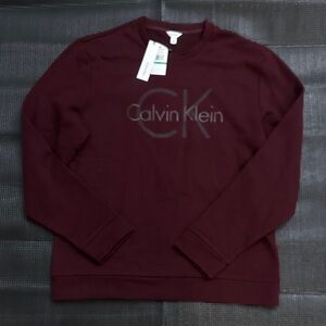 Calvin Klein Men's Wine/Dark Red Crewneck Sweater